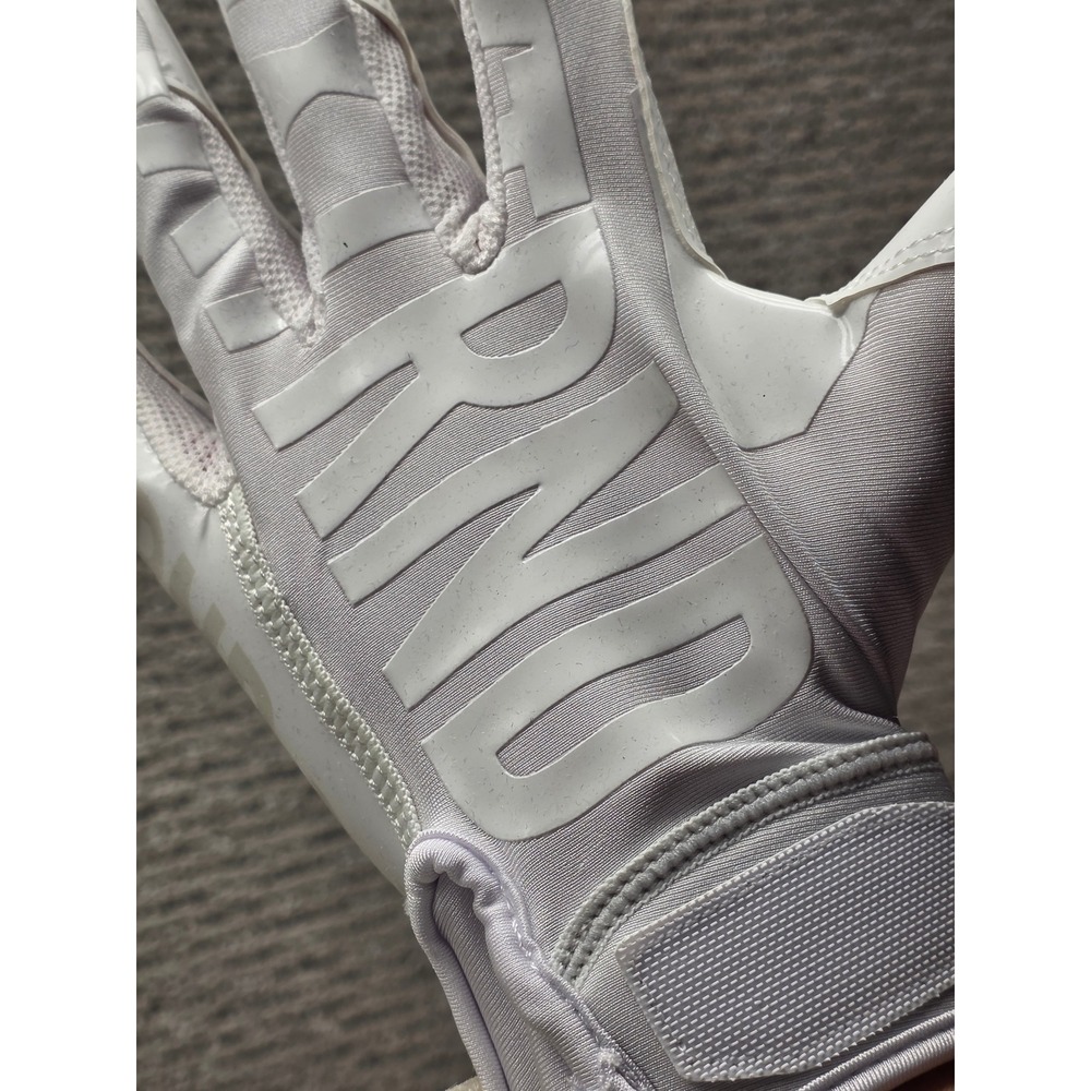 NXTRND G1 Football Receiver Gloves Kids Large White Sticky Grip SFIA Certified - Picture 5 of 7